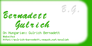 bernadett gulrich business card